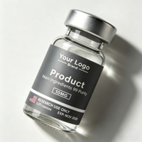 Étiquettes de peptides imprimées de qualité supérieure, autocollants personnalisés pour flacons de peptides cosmétiques