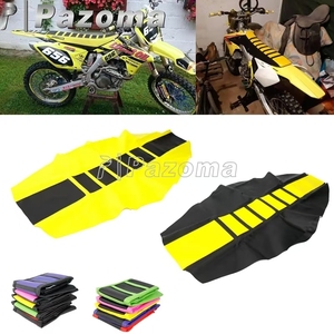 Motocross MX Enduro Off Road Striped Ribbed Gripper Soft Seat Cover Rubber/Vinyl pour Honda Suzuki <span class=keywords><strong>Kawasaki</strong></span> <span class=keywords><strong>SX</strong></span> Drz400 RMZ 250 65 - Product Image 2
