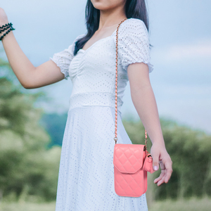 Japanese Korean Styles Woman Puffer Crossbody PU Phone Pouch Travel Shoulder <strong>Bag</strong> for <strong>Smartphones</strong> Below 6.5 Inches iPhone Samsung - Product Image 6