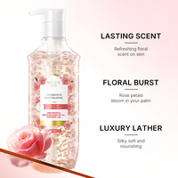 Gel Douche Rose Personnalisé en Usine, Naturel aux Pétales, Hydratant, Rafraîchissant et Éclaircissant, pour Hommes et Femmes