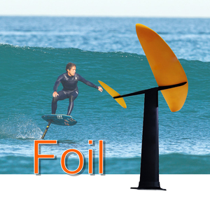 บอร์ดฟอยล์สำหรับโต้คลื่นฟอยล์ฟอยล์สำหรับเรือฟอยล์คาร์บอนปีกนกขนาดเล็กอุปกรณ์สำหรับกระดานโต้คลื่นสีดำ/ สีเหลือง - Product Image 2