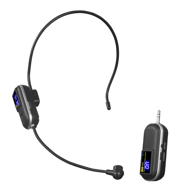 TD-03 Wireless Headset Microphone 2.4G Clip Mic 30M Range 8H Battery Type-C Earpiece Tour Guide Outdoor Teaching Classroom