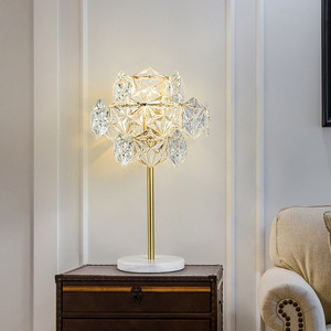 <span class=keywords><strong>Lampe</strong></span> de table PM de luxe avec base en marbre et tige en cuivre, design nordique moderne en verre flocon de neige, <span class=keywords><strong>lampe</strong></span> de chevet pour chambre à coucher, <span class=keywords><strong>lampe</strong></span> de lecture - Product Image 5