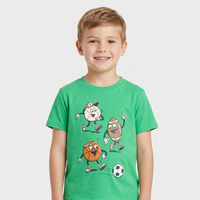 T-shirt décontracté brodé 100 % coton à manches courtes pour garçons EVERGREEN - Fournisseur d'or en gros, respirant, écologique, tricoté