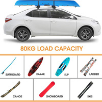 Porte-bagages de toit en alliage souple pour planche de surf, kayak, SUV/camions, coussinets antidérapants, capacité de 100 kg, installation facile, Hengtairui