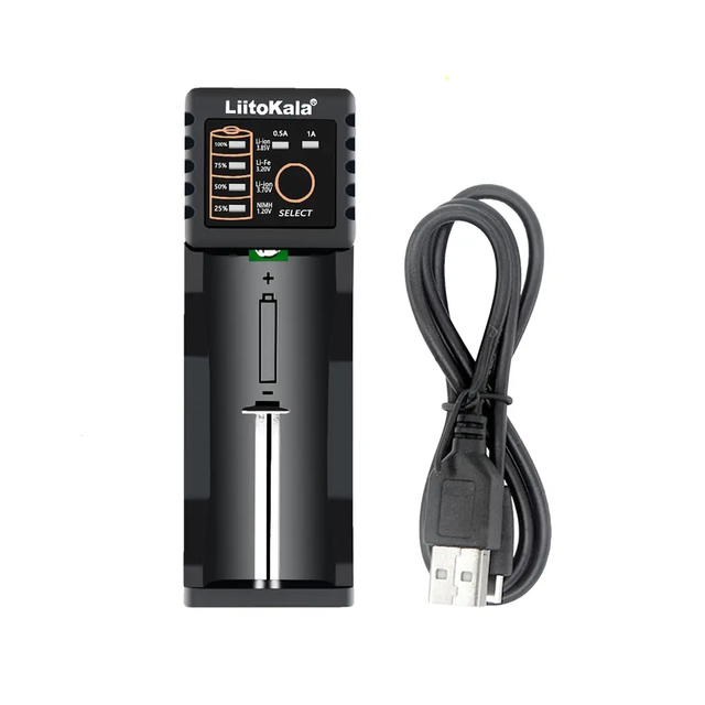 LiitoKala Lii-100B 18650/26650/16340/RCR123/14500 LiFePO4 1.2V Ni-MH/Ni-Cd Smart Plastic Battery Charger