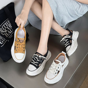 Genuine leather flat breathable casual shoes with rounded <b>toe</b>, lace-up design, retro style, new model, versatile and fashionable - Product Image 1