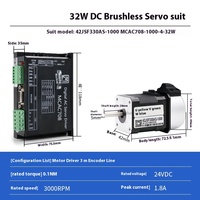 Set Motor DC 24V dengan Driver Servo tanpa sikat 32W/64W 3000 RPM kecepatan ukuran kecil untuk berbagai aplikasi