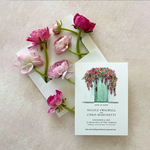 Inviti Matrimoniali Personalizzati in Stile Vintage con Stampa Verde su Carta <span class=keywords><strong>di</strong></span> Cotone, Letterpress e Goffratura, Biglietti 'Save the Date' - Product Image 6