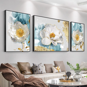 Décoration murale Art déco abstrait moderne, cristal créatif en porcelaine et <span class=keywords><strong>verre</strong></span> sur <span class=keywords><strong>toile</strong></span> pour la décoration du salon - Product Image 1