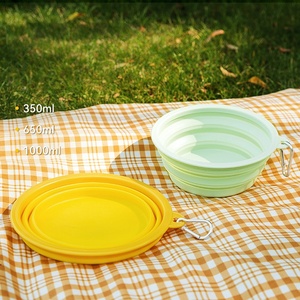 Vajilla portátil plegable de silicona de tamaño pequeño para perros, cuenco de sujeción para uso al aire libre para mascotas - Product Image 2