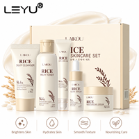 LAIKOU OEM/ODM/OBM Coffret Crème Hydratante Cinq Pièces au Riz, Soin Visage Nourrissant aux Extraits Végétaux pour Femmes