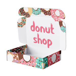 Boîte cadeau magnétique en papier kraft écologique imprimée sur mesure, emballage en carton recyclable pour beignets, biscuits, pâtisseries, boulangerie - Product Image 4