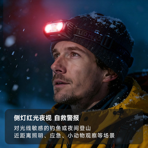 <b>Led</b> Headlight <b>Rechargeable</b> Red <b>Light</b> Outdoor Cycling Headlamp 20000 Hours <b>Working</b> Time - Product Image 4