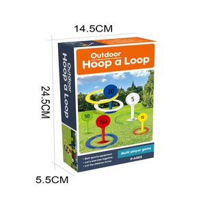 Jeu de lancer d'anneaux Hoop a Loop d'extérieur avec anneaux cibles de notation, jouet sportif multijoueur pour enfants, pour jardin, plage, fêtes, cadeau - Product Image 6