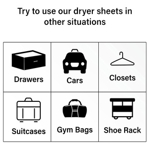 敏感肌のためのOEMペットヘアリムーバー良い臭いドライヤーシート - Product Image 5