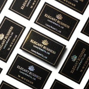 Hot Sale Custom Luxury Gold Foil Thanks <b>Card</b> Texture Paper <b>Emboss</b> Personalized Custom Logo Thank You <b>Card</b> for Small Business - Product Image 1