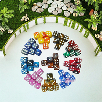 Dés en acrylique D6 multi-tailles (12mm, 16mm, 19mm, 25mm) directement de l'usine, avec logo personnalisé, livraison rapide, échantillon disponible, fournitures pour magasins de jeux