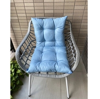 Ensemble table et chaises de balcon, fauteuil d'extérieur style rotin avec dossier