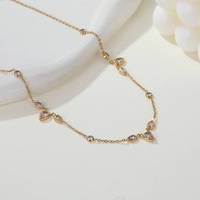 Collier pendentif en acier inoxydable tendance, pendentif en forme de larme, colliers pour femmes, à porter au quotidien