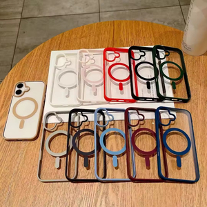 Étui transparent magnétique en acrylique pour iPhone 16 Pro Max avec support de téléphone liquide pour Apple iPhone 16 et iPhone 17 - Product Image 1