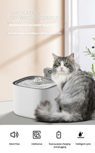 कारखाने की आपूर्ति बिल्ली कुत्ते के लिए बिल्ली के पानी का फव्वारा पीने के लिए पशु बिल्ली पानी का फव्वारा स्वचालित कुत्ता पानी डिस्पेंसर - Product Image 5