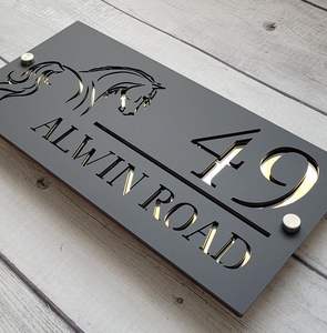 Entrega rápida, señal de dirección solar, número de casa, señal de dirección de casa, diseño de placa de número de casa - Product Image 2