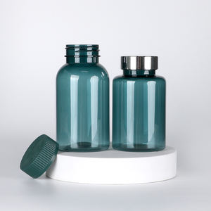 Child Proof Empty Container <b>Medicine</b> Health Pharmaceutical White Round Plastic <b>Bottles</b> Pill Capsule - Product Image 2