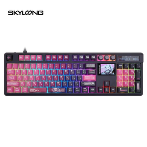 คีย์บอร์ดเกมมิ่งแบบกลไก <span class=keywords><strong>SKYLOONG</strong></span> GK104Pro รุ่นใหม่ล่าสุด ขนาดเต็ม พร้อมไฟ RGB LED ด้านหลัง ระบบเสียงคู่ รองรับ Gateron+ แบตเตอรี่ 4000mAh - Product Image 6