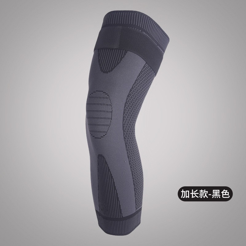 Black long strap-mugwort knee pads