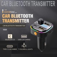 Kablosuz Araç MP3 Çalar, USB Type-C ve 2 USB Girişi, PD 25W QC3.0 ABS Araç Şarj Cihazı, Cep Telefonu, Dizüstü Bilgisayar, Akıllı Saat için