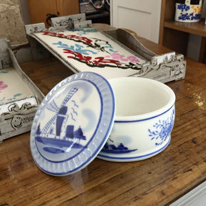 Boîte de rangement en céramique de style européen Delft Blue <span class=keywords><strong>Holland</strong></span> Design pour bijoux pour cadeaux d'anniversaire de mariage de la Saint-Valentin décor à la maison - Product Image 5