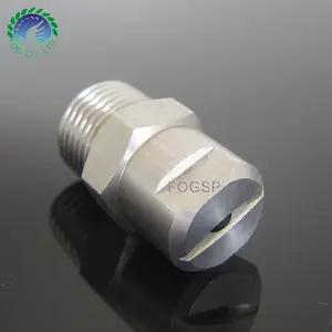 1/4 BSPT atau NPT Threaded Nozzle Datar Jet Nozel, 0.2 0.3 0.4 0.5 0.6Mm Lubang Ukuran Nozzle