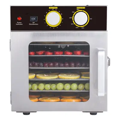 Secador de alimentos com 6 bandejas para secagem de alimentos, deshidratante e frutas com alta capacidade de secagem