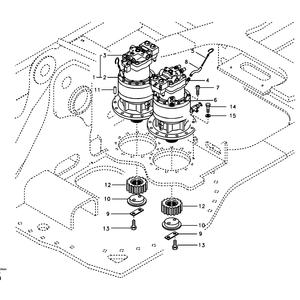 Moteur oscillant de haute qualité pour excavatrice EC460B VOE14504280 14504280 Pièces de rechange pour dispositif rotatif pour Volvo Belparts - Product Image 2