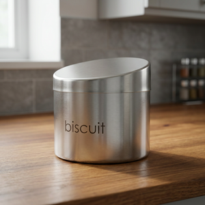 Recipiente Hermético de Acero Inoxidable Clásico, Ecológico y Hecho a Mano, con Tapa Abatible, para Almacenamiento de Alimentos, Vajilla y Cocina, Superventas - Product Image 4