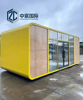 Casa Cápsula Moderna Zhongchen con Esquinas Curvas y Ventanas de Vidrio Completas, Espacio de Vivienda Modular Portátil