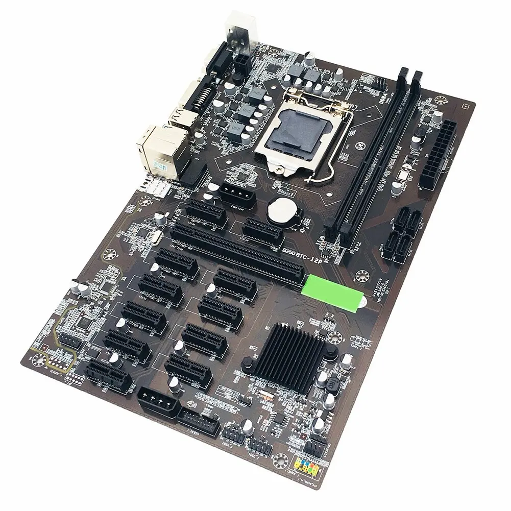 12gpu motherboard B250 Expert 12 PCIE gpu rig Motherboard For asus LGA1151 Intel B250 B250M DDR4 VGA