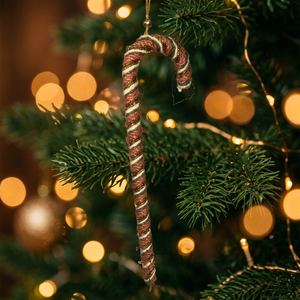 Handmade Jute Candy Cane Christmas Hanging <b>Ornament</b> Rustic Jute Candy Cane Christmas <b>Tree</b> <b>Ornament</b> Eco-Friendly Handmade Candy - Product Image 6