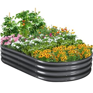 Cama de jardín <span class=keywords><strong>elevada</strong></span> de Metal con etiqueta privada personalizada, maceta <span class=keywords><strong>elevada</strong></span> para verduras, cama de jardín <span class=keywords><strong>elevada</strong></span> galvanizada - Product Image 1