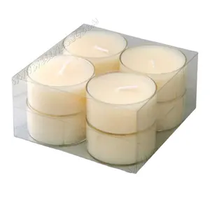 ingrosso mini candele del tealight bianco in pvc box