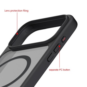 Étui magnétique translucide mat premium pour <span class=keywords><strong>iPhone</strong></span> 17 13 Pro Max 15 16 Plus avec support horizontal dissimulé et coque de protection - Product Image 3