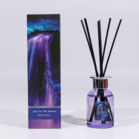 Diffuseur à roseaux personnalisé 100 ml – Bouteille en verre, huile essentielle, parfum d'ambiance longue durée, sans alcool, aromathérapie, désodorisant