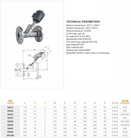 Vanne à siège incliné sanitaire QINFENG 304 316 de type Y à raccord Tri-Clamp, à commande automatique pneumatique pour vapeur, port de 1/2 à 2 pouces, -10~+180°