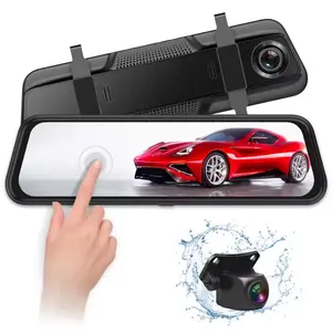 9.66 Inch Dash cam IPS Streaming Mirror Car DVR Dash Cam Double Camera Reverse Camera For Cars