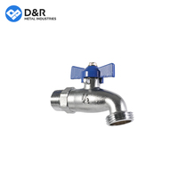 D & R bon prix robinet d'eau de jardin de couleur personnalisée robinet bibcock en laiton de 1/2 pouces