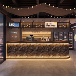 Bancone Moderno ed Ecologico per <span class=keywords><strong>Bar</strong></span> <span class=keywords><strong>e</strong></span> Caffetterie con Design in Pietra Culturale per Caffetterie, Ristoranti, Hotel <span class=keywords><strong>e</strong></span> Centri Commerciali - Product Image 1