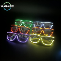 Lunettes de Noël amusantes sans fil rechargeables EL pour la fête de la Saint-Valentin, du Ramadan et de la fête des pères.