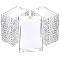 Porte-cartes de collection Xinjinda 35pt en acrylique transparent magnétique résistant aux UV, protège-cartes de jeu Pokémon, porte-badge rigide
