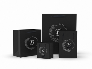 Sang trọng in biểu tượng tùy chỉnh giày màu đen quần áo bao bì giấy Tote Túi Quà Tặng đồ trang sức rượu túi giấy - Product Image 4